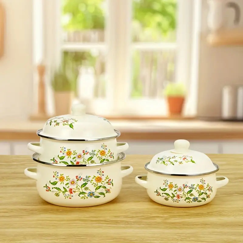 enamel soup pot 6 3 7 9 cooking serving ideal for home kitchens restaurants details 4