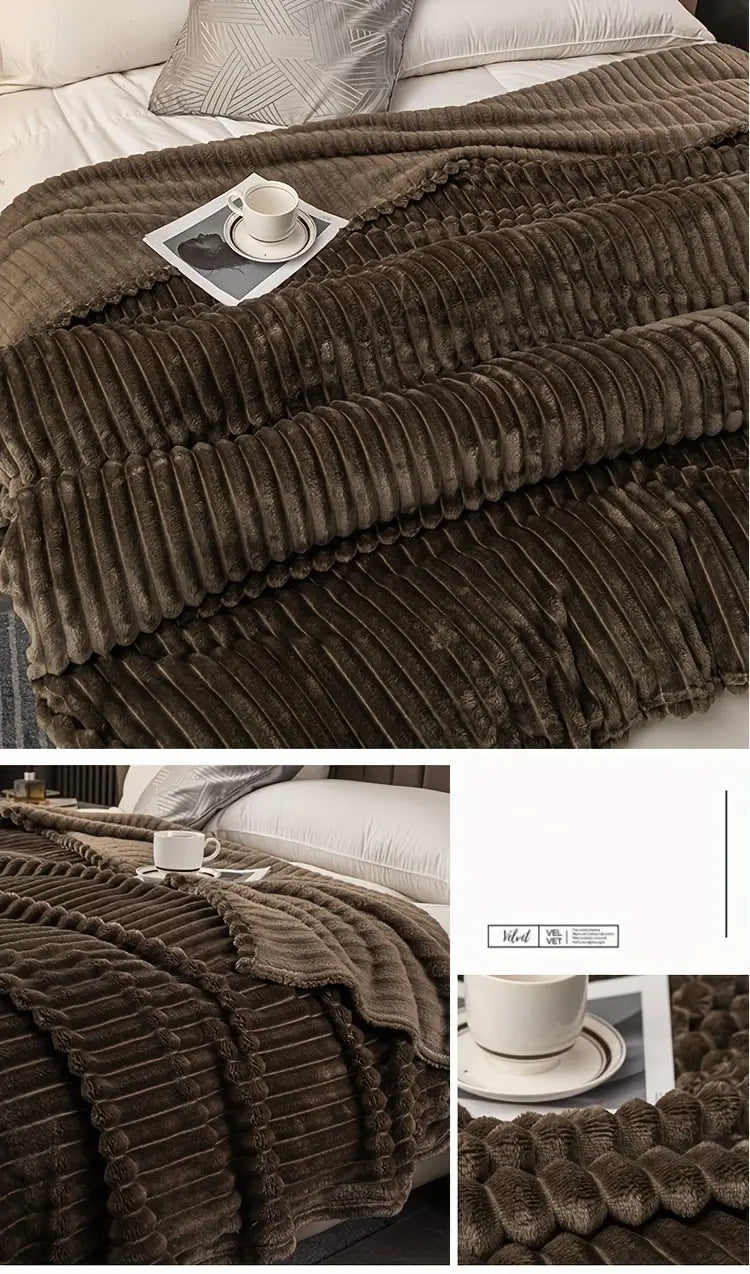 ultra yumshoq flanel tashqi ko'rpa qalin sherpa to'quv kulrang divan, yotoq, ofis va sayohat uchun ko'p maqsadli tafsilotlar 2