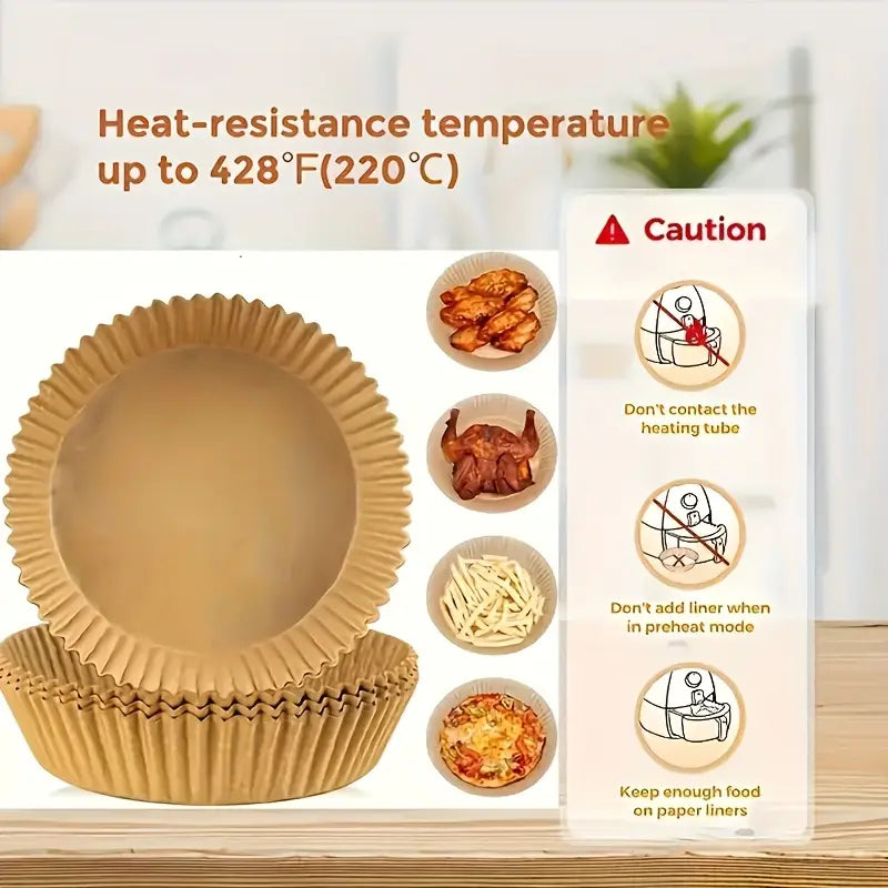 одноразовые подложки для аэрогриля диаметром 7 и 9 дюймов, круглая, без отбеливания, жиростойкая бумага для выпечки для корзин объемом 5/8 кварта, детали очистки и приготовления 3