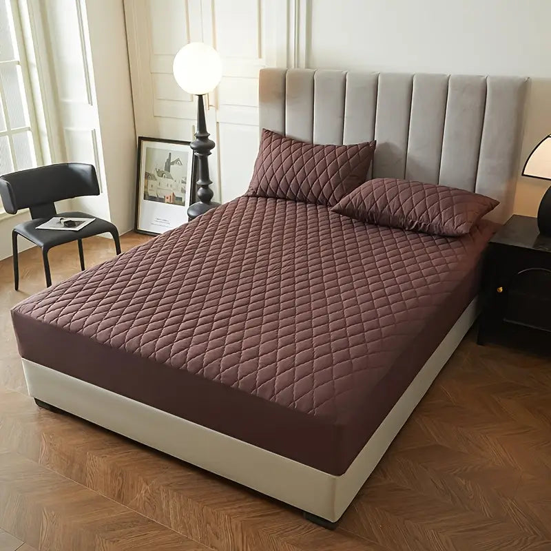 1 dona qatlamli to'liq rangli suv o'tkazmaydigan yostiq qoplami, yostiqsiz va yostiq qo'shimchasiz, yumshoq va qulay matras qoplami, yotoqxona uchun, yostiq qoplami, suv o'tkazmaydigan matras qoplami, xonadon, yotqizish, yopishqoq bo'lmagan, to'liq himoya qoplamasi, tafsilotlar 19