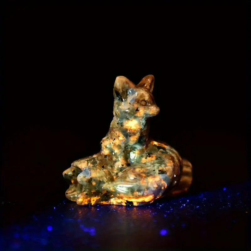 1ta tabiiy tosh to'qqiz ta shoxli fox oymasi uy bezaklari partiyalari bezaklari stol usti bezaklari kristal sovg'alar tafsilotlari 18