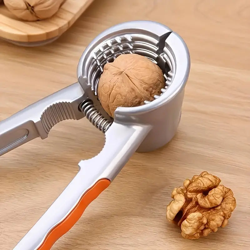 stainless steel nutcracker multi functional walnut pine cone opener kitchen tool for home and restaurant use details 4