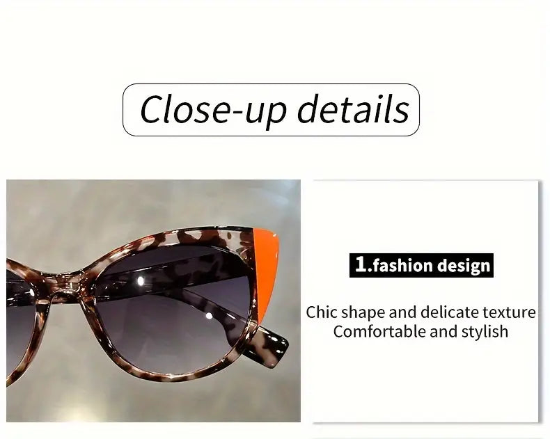 ayollar uchun retro mushuk ko‘zli rang blok modasi qarshilik qilish uchun quyoshdan himoya qiluvchi ko‘zoynaklar ta'til, plyaj, partiyaga mo‘ljallangan tafsilotlar 5