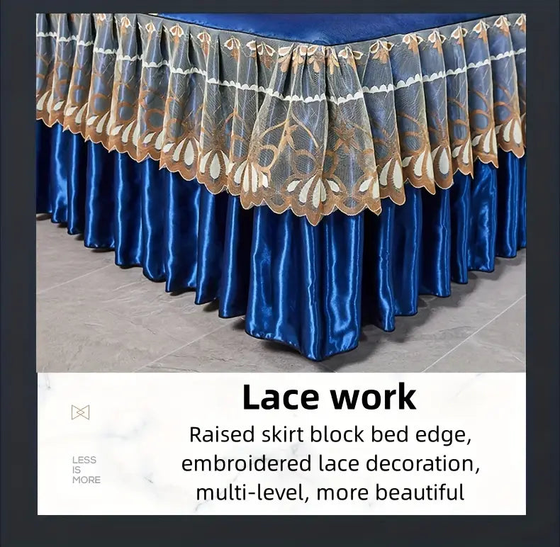 Набор из 2 или 3 предметов жаккардовых накидок на кровать с наволочками, кружевной каймой, цветочным узором, мягкий, комфортный, моющийся в машине, из полиэстера, современный стиль, ткань с ткацким переплетением, 120 г, варианты размеров одинарный и двуспальный, детали 11