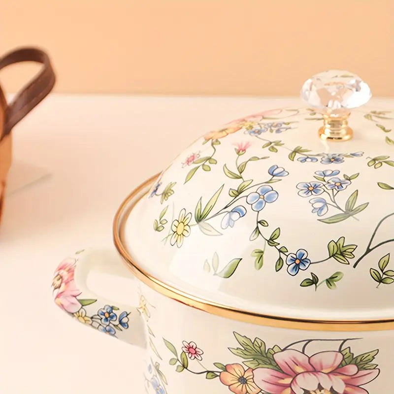 1pc soup pot enamel thickened double ear soup pot high temperature resistant stew pot boiling pot household kitchen stove electric stove   gas universal kitchenware kitchen items essential for home kitchens details 24