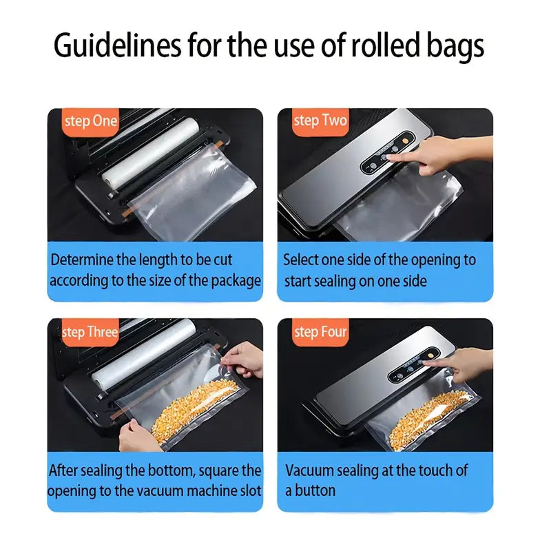 1 roll vacuum sealing machine storage bag vacuum film bag bpa free for food preservation keeping cooked meat steak etc vacuum low temperature cooking bag household kitchen supplies details 8