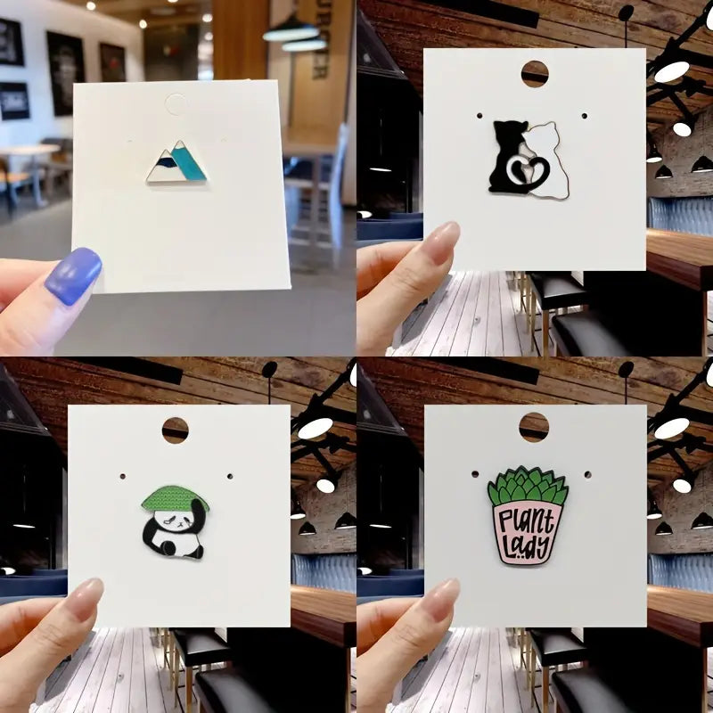 10pcs 20pcs random creative cartoon diy metal pin badge decorative accessories for clothes backpack hat mens and womens couples accessories random styles details 16