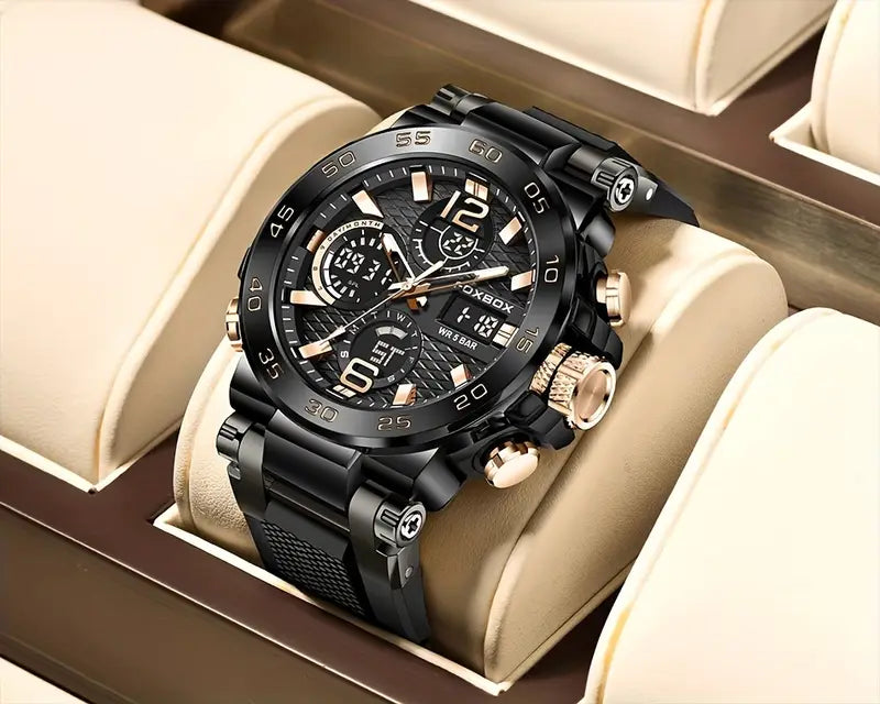 mens sports watch waterproof   digital military quartz watch alarm clock chronograph multifunction luminous watch   outdoor hiking   details 12