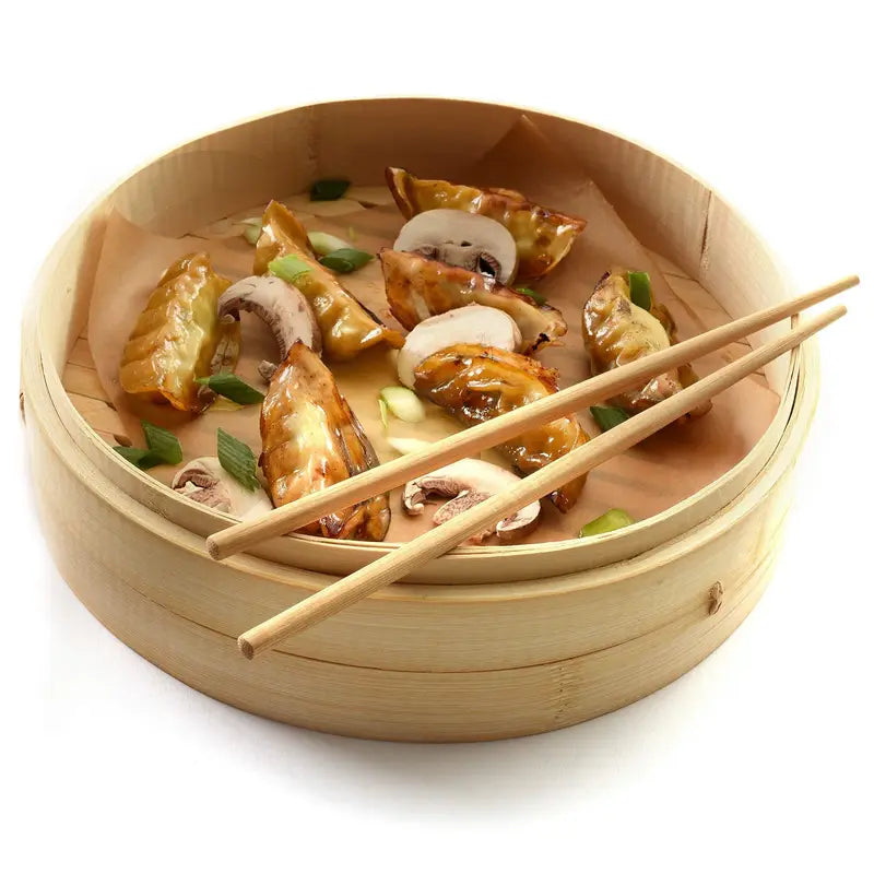 3 qavatli bug'langan pishirish seti, qopqog'li ko'p qatlamli savat, pelmeni, buns, sabzavotlar, dengiz mahsulotlari, shirinliklar uchun bug'lash qog'ozlari bilan, restoranlar va tafsilotlar uchun 4