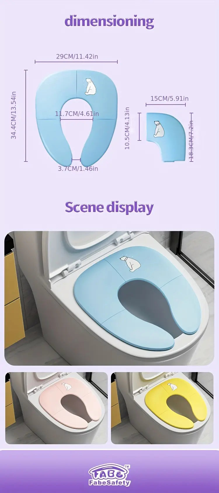 portable folding plastic toilet training seat 3 8 easy to clean lightweight design with splash guard chinese multiple colors details 7
