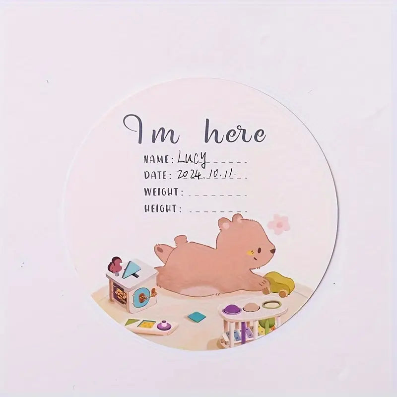 13 piezas set de tarjetas de hitos lindo fotos mensuales recuerdos de crecimiento navidad halloween regalos detalles 2