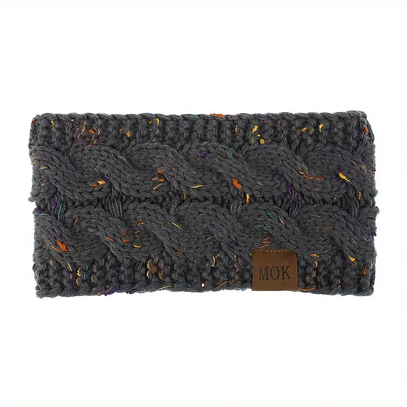 Праздочный зимний теплый мягкий вязаный на кабеле головной убор - только ручная стирка - эластичный - женские наушники - подарки для женщин детали 2