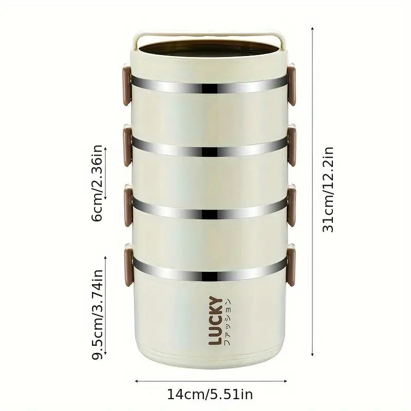 1pc loncheras de gran capacidad de acero inoxidable con bolsa térmica portátil para escuela acampada y trabajo organizadores de cocina y accesorios de almacenamiento detalles 1