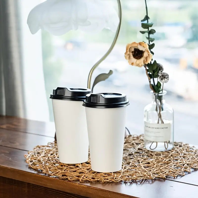 50   200 500 pack disposable paper cups 200ml multipurpose   white cups for hot and cold beverages ideal for parties cafes and business use hand wash only  1 details 3