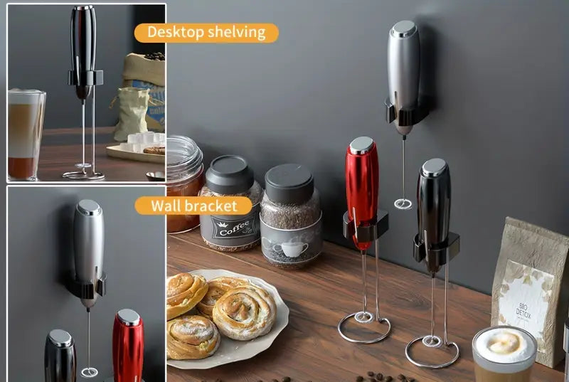 qo'l bilan ushlab turiladigan sutni ko'pirtuvchi, batareya bilan ishlaydigan elektr ko'pirtuvchi va ichimliklar uchun aralashtirgich, qahva uchun mini ko'pirtuvchi, cappuccino uchun tafsilotlar 3