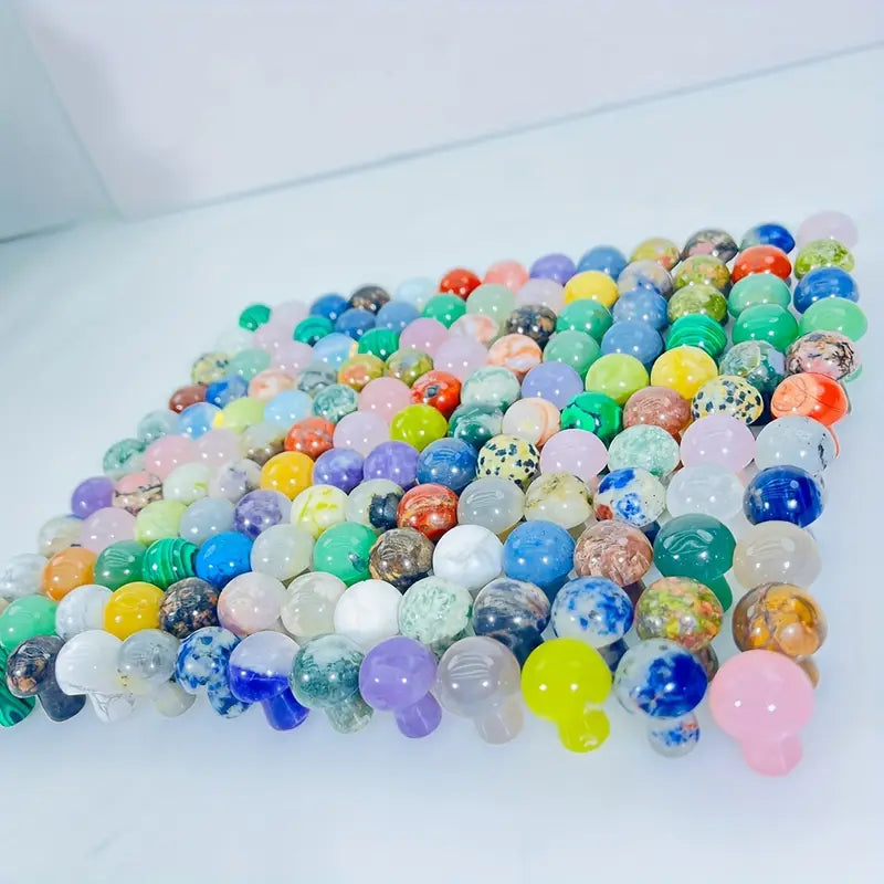 20 piezas de cuentas de hongo artificiales carved handmade crafts detalles de decoración para el hogar 7