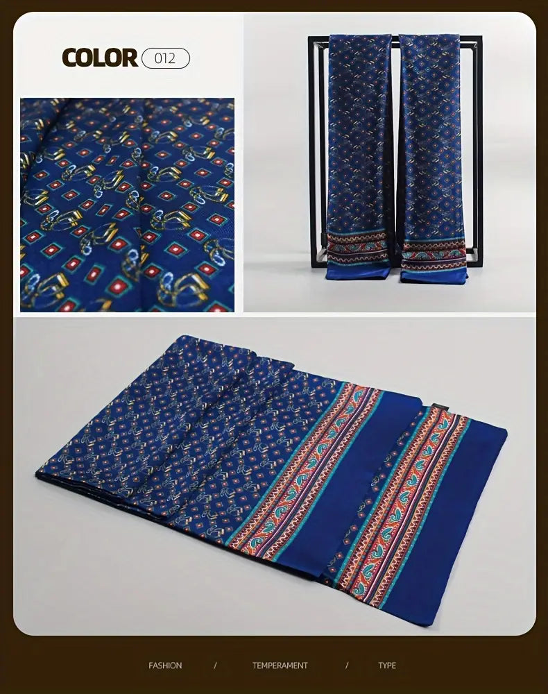 Erkaklar uchun nafis ikki qatlamli sharf - Yumshoq polyester, har qanday kiyim uchun zamonaviy va ko'p funksiyali aksessuar tafsilotlari 8