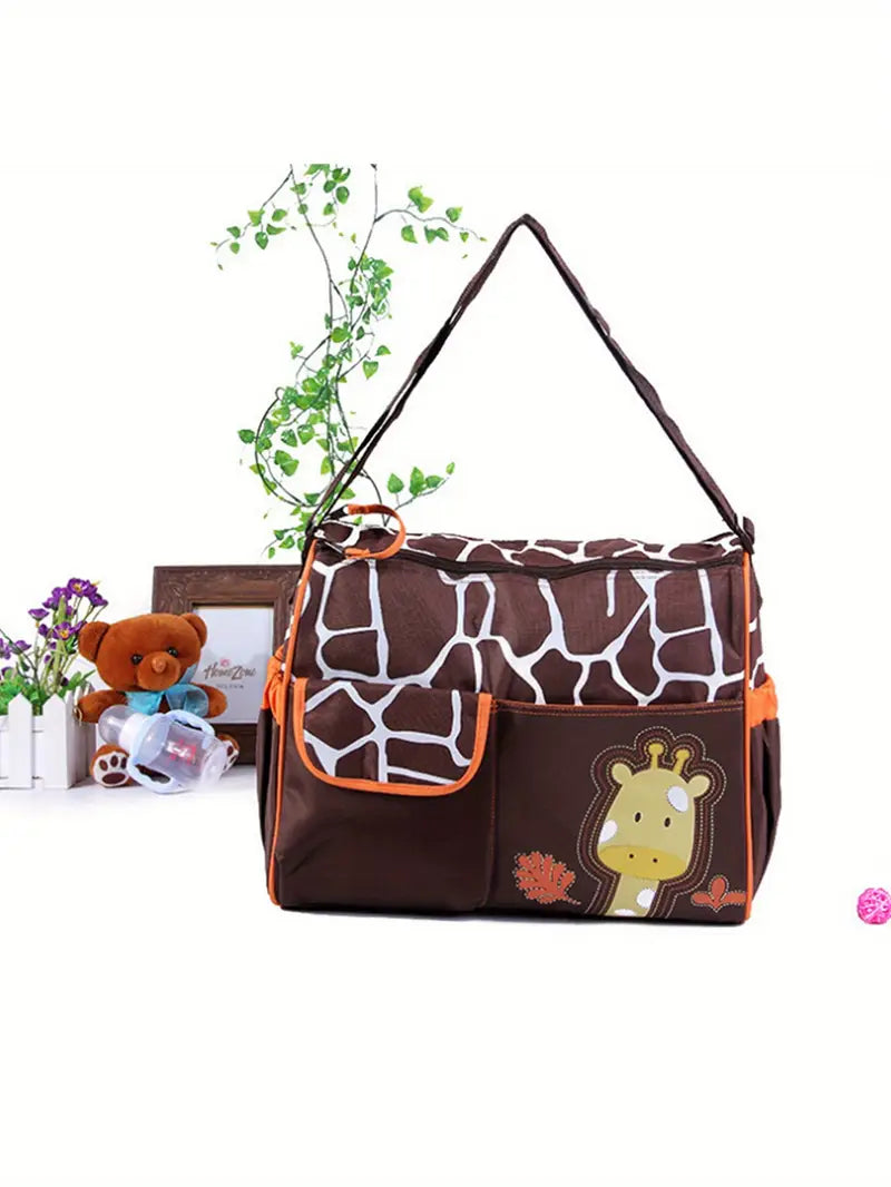 stylish cartoon pattern large capacity multifunctional dry wet moms babies details 7