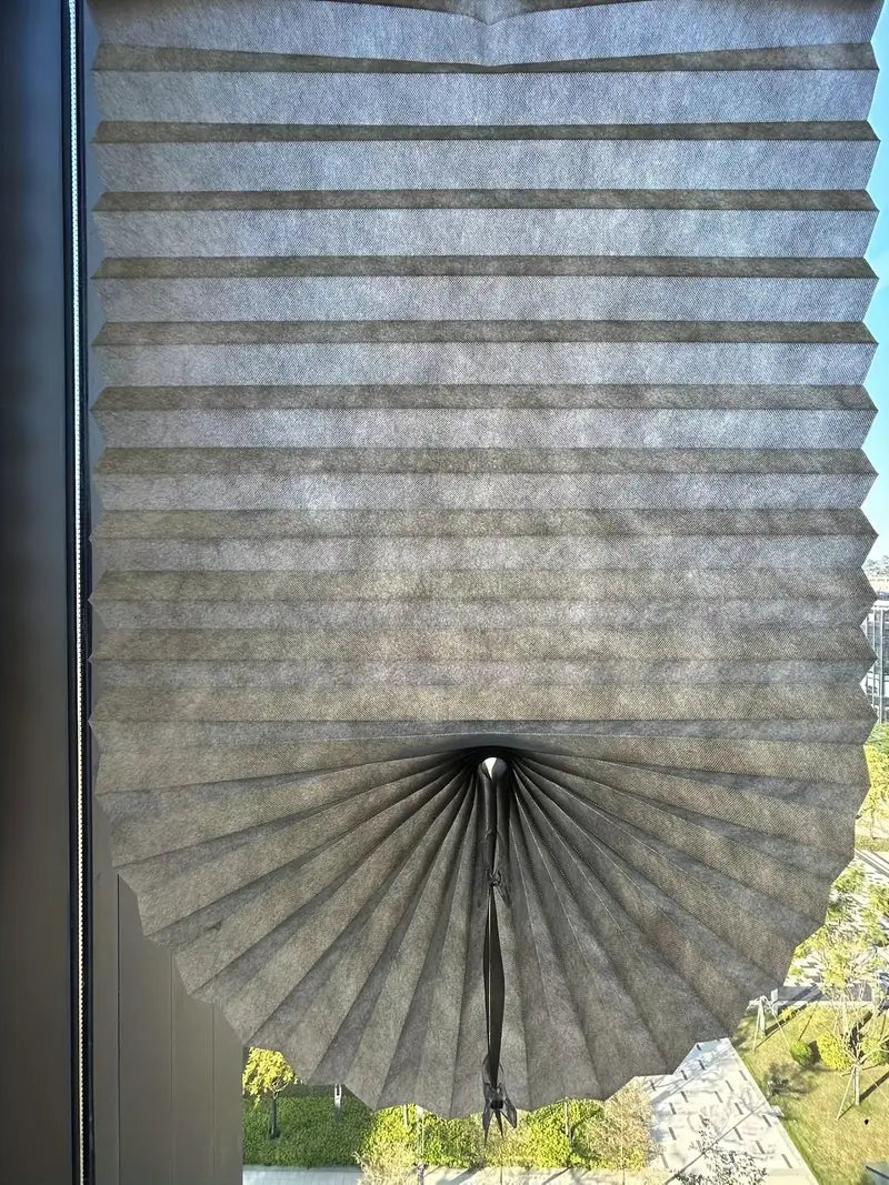 1pc adjustable pleated shade curtains suitable pleated curtains for bedroom office and living room non woven fabric shades for semi shading and privacy protection home decor details 13