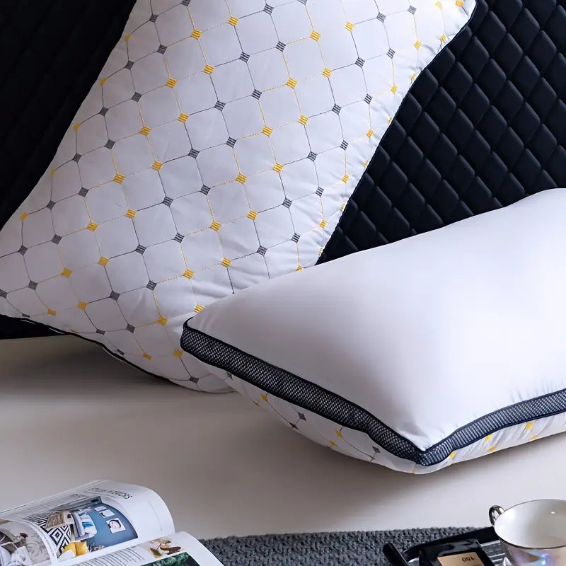 1 pieza de almohada para dormitorio, lavable, lujo, tridimensional, de alta recuperación, soporte suave para el cuello, transpirable, relajación, soporte para dormir, almohada para dormir de lado y de espaldas, regalo de Navidad, detalles 8