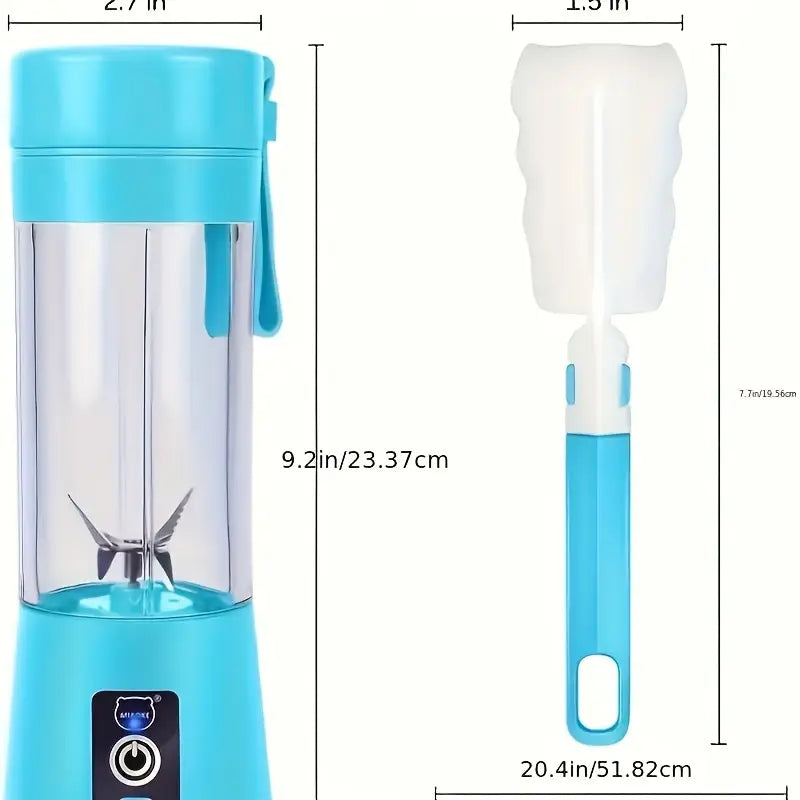 portable multifunctional blender with usb rechargeable 2000mah lithium battery plastic juicer for diy vegetable water smoothies meat products ideal for students family kitchens details 4