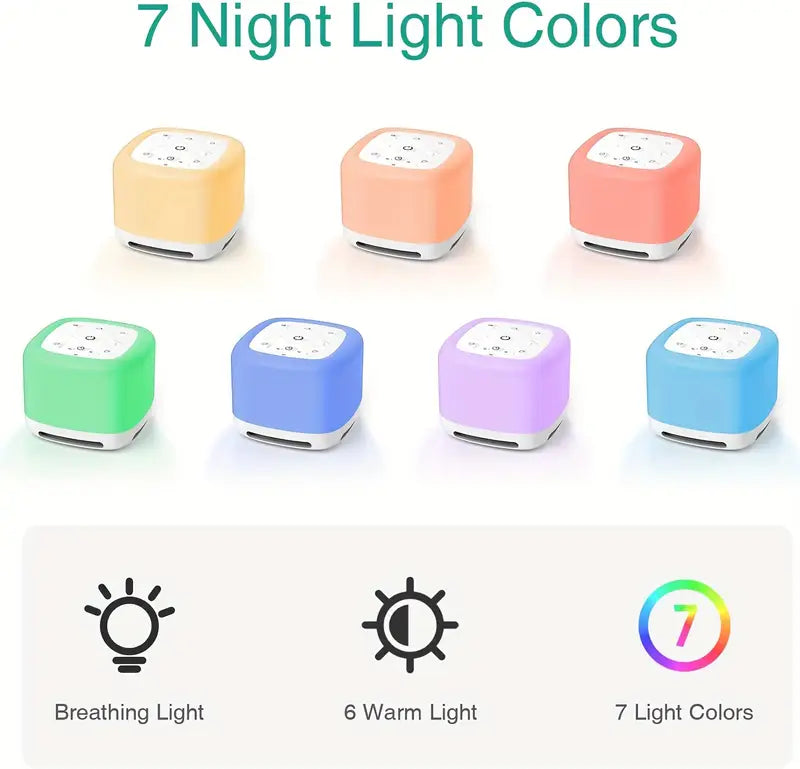 rechargeable portable sleep sound machine   night light wireless speaker 40   white noise sound machine details 6