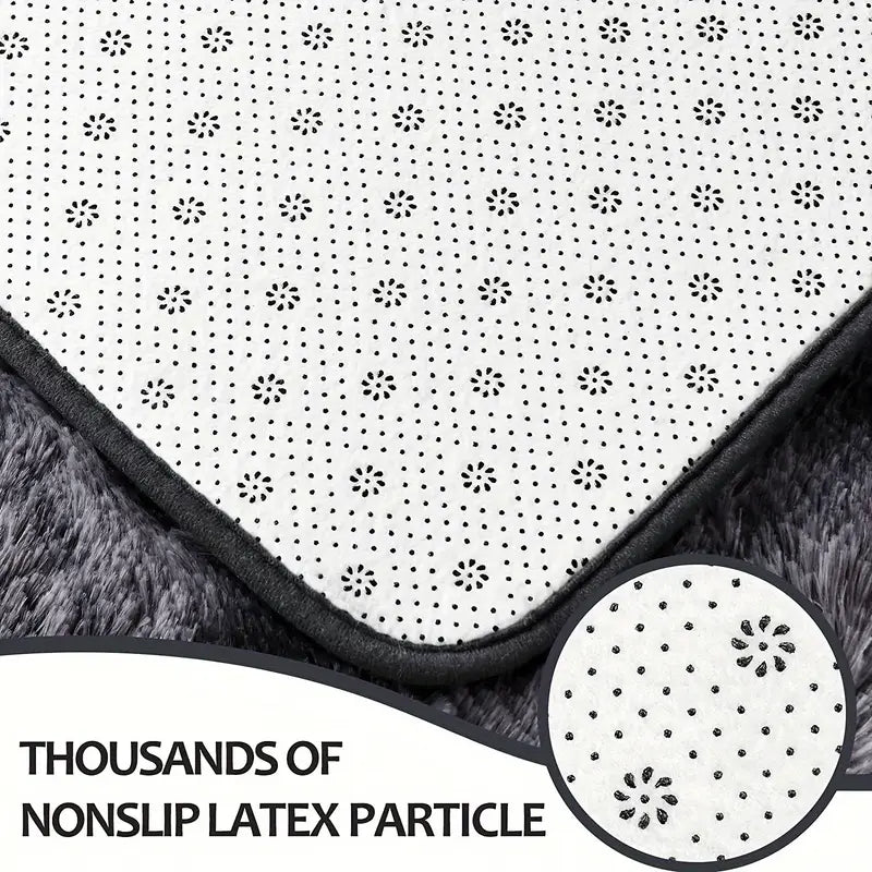 1шт. коврик из мягкого плюша с эффектом tie dye, пушистый полиэстеровый коврик с длинным ворсом для спальни, гостиной, праздничный, прямоугольный, только детали 6