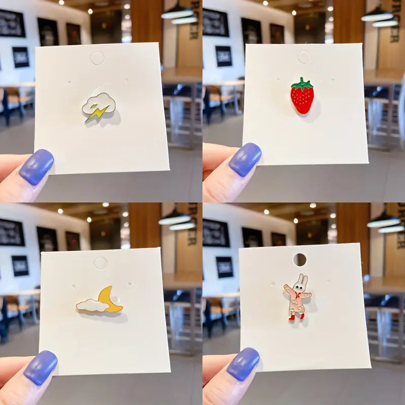 10pcs 20pcs random creative cartoon diy metal pin badge decorative accessories for clothes backpack hat mens and womens couples accessories random styles details 15