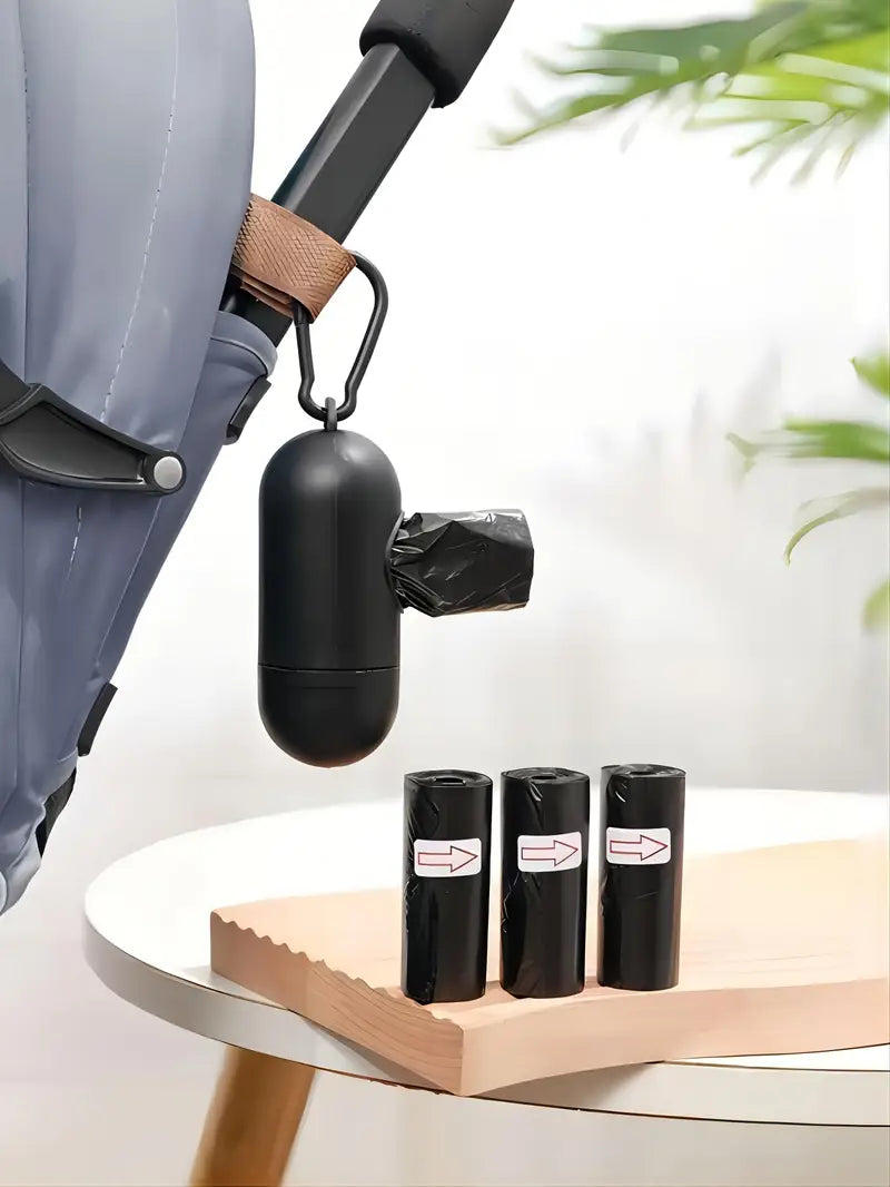 1 dona stroller portativ chiqindilar sumkasi kapsulasi, chiqindi sumkalarining to'plamlari, to'plam tafsilotlari 0