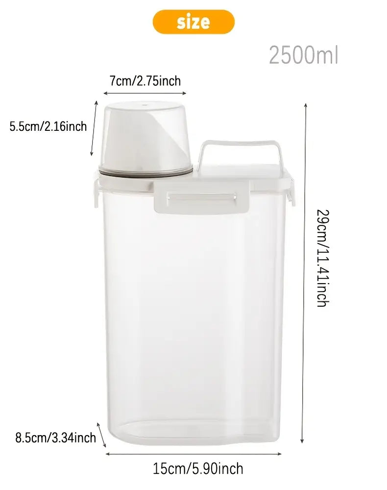 5 pack polypropylene food storage containers leak proof insect proof square for rice nuts flour kitchen organizer food contact safe details 4