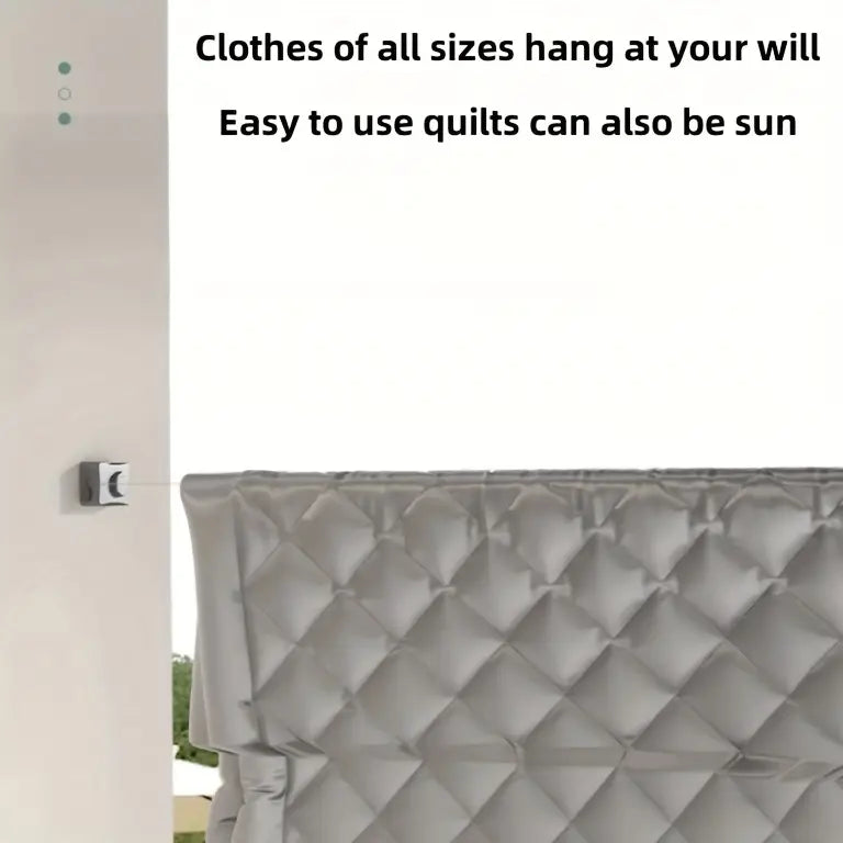 1pc 304 stainless steel clothes 1 meters retractable laundry rope indoor invisible drying rope rental room balcony clothes drying towel quilt clothes drying 1m 200 8in details 7