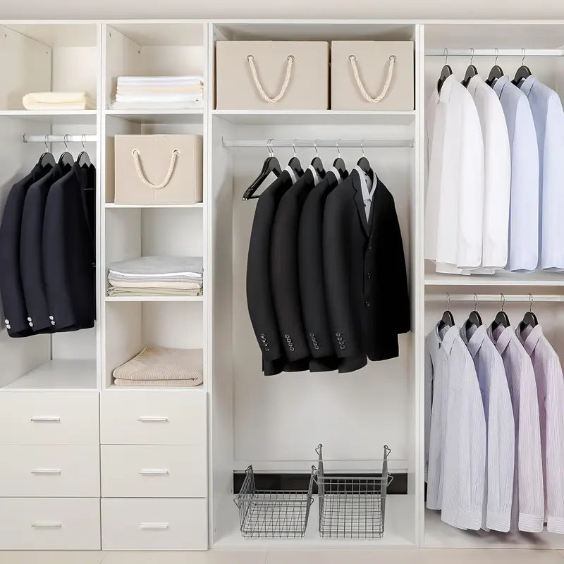 20 шт. деревянных вешалок, нескользящие, для сушки брюк, тяжелые, для костюмов, органайзер для хранения одежды, аксессуары для спальни, дома, общежития, детали 1