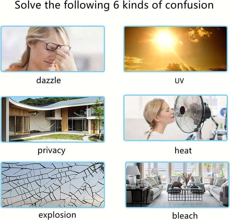 privacy film thick pet material self peel and stick mounting sun protection anti uv heat control window film for home and office use details 0