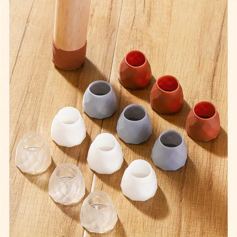 8 шт. силиконовых защитных накладок на ножки стола, утолщенные противоскользящие подушечки, нескользящие наконечники для мебели для офиса и дома, внутренние защитные чехлы, детали 1