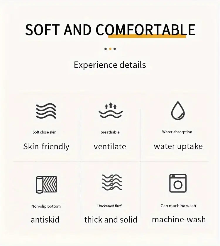 alfombra de felpa de lujo con pelo largo de 5cm, 900g/m², lavable a máquina, respaldo antideslizante, rectangular, de poliéster para interior, para dormitorio, sala de estar, oficina<br> 2,16m, 1,8m de lado largo<br> detalles 6