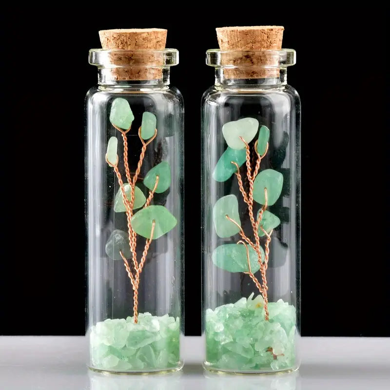 2 piezas de botella de la suerte natural árbol de la vida árbol de la suerte para decoración positiva regalo detalles 9