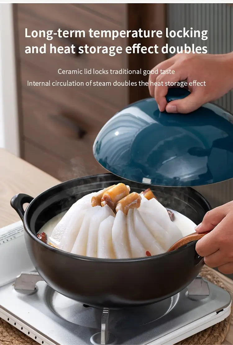 1 dona yuqori sifatli keramika vok, emeral yashil qopqoq bilan, yuqori haroratga chidamli, yopishmaydigan keramika qozon, oshxonada gazli sho'rva va bug'lash uchun juda yaxshi, oshxona idishlari tafsilotlari 6