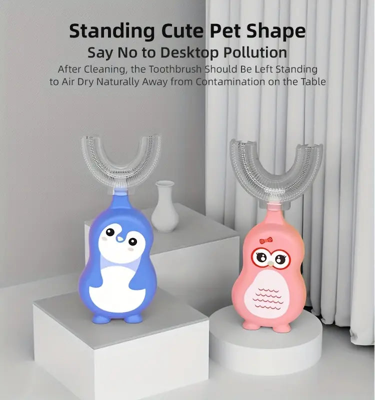 1 шт. детская зубная щетка в форме буквы U, мягкая зубная щетка, детали мультяшной зубной щетки 8