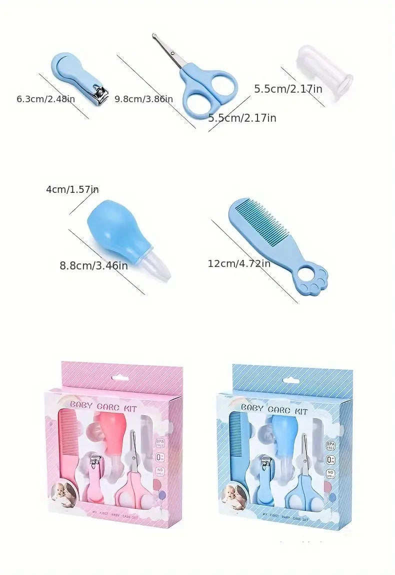5pcs care kit for 0 3 years gentle nail clippers comb scissors set material details 7