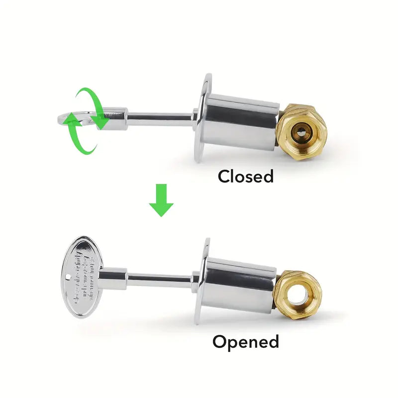 8 dyuymli polirovka qilingan xrom gaz pechka kaliti D halqa kalit zanjiri 1 4 5 16 valf stemblariga mos keladi olovli chuqurlar pechlar tafsilotlari 3