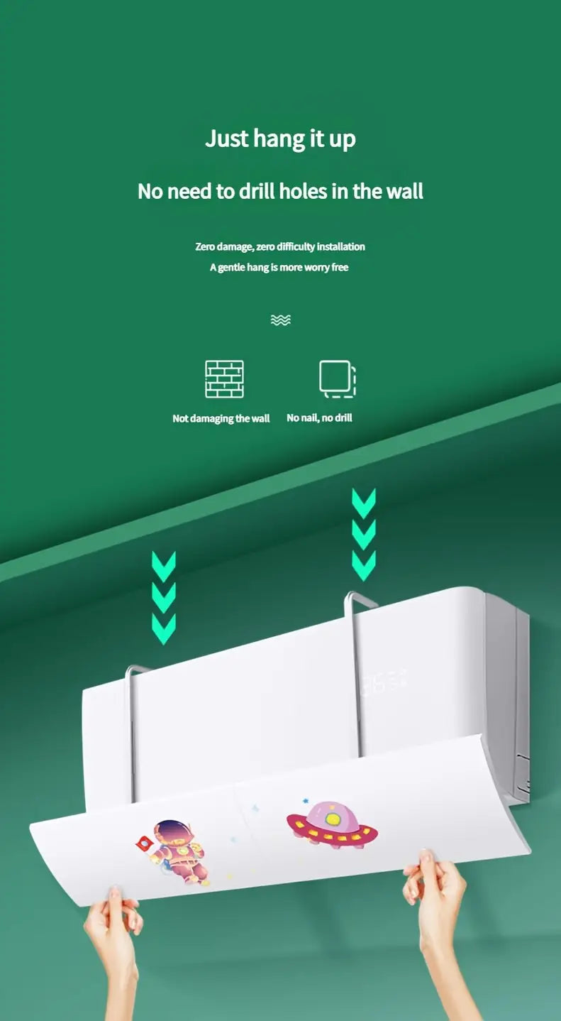 регулируемый пластиковый кондиционер для автомобиля, бесшовный дизайн, ветроустойчивый, не требует электроэнергии, прочная грузоподъемность, стабильное подвешивание для дома, детали 3