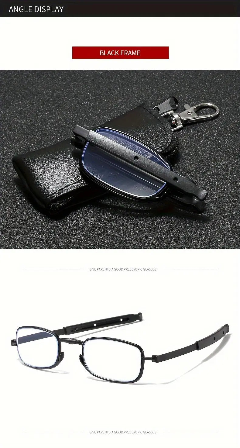 elegant purple folding   with blue light blocking portable magnifying eyewear details 11