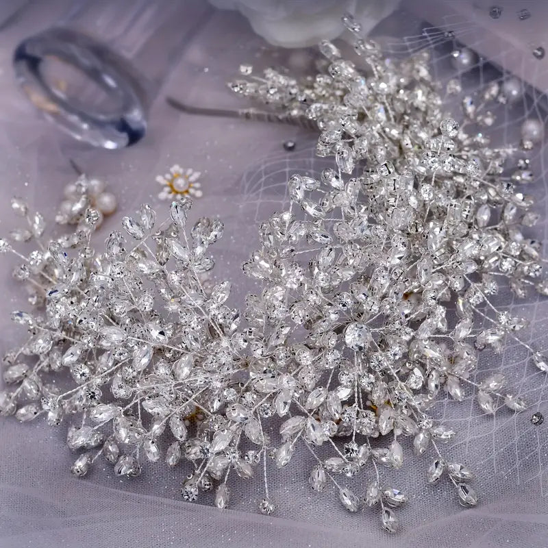   headwear ice and   hair band elegant upscale heavy     exquisite crown decorative accessories details 2