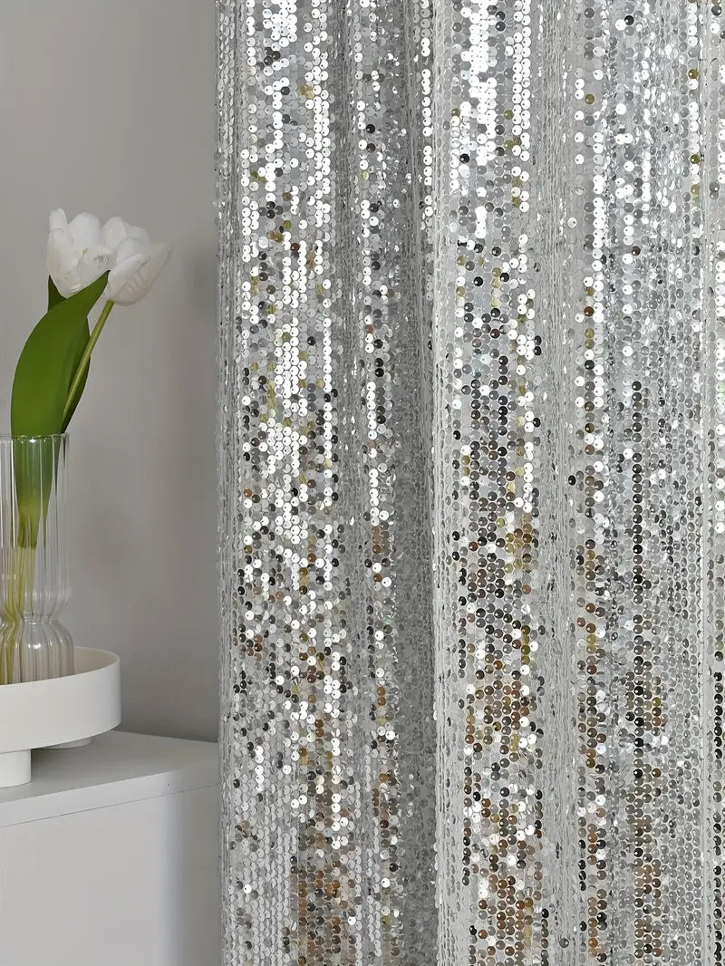1pc sequin curtains bedroom living room decoration blackout curtains details 9