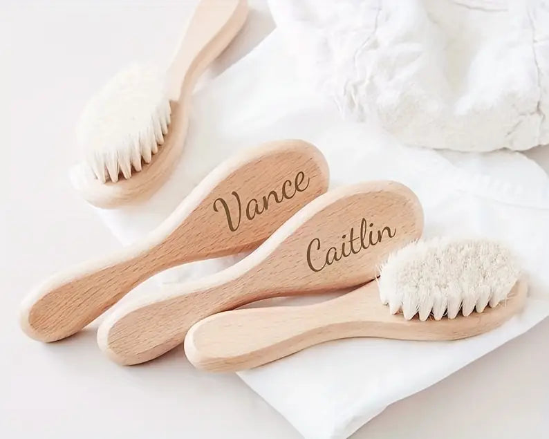 personalized baby hair brush shower gift customized engraved baby brush newborn keepsake gifts for   baby boy girl gift christmas halloween thanksgiving gift details 1