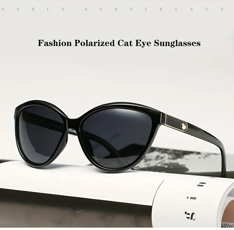 popular 2023 luxury designer cat eye polarized fashion glasses for women plastic frame ideal for driving and fishing details 7