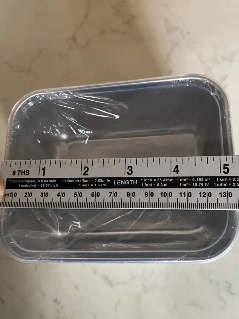 Juego de 5 piezas de almacenamiento de alimentos de acero inoxidable con tapas manuales, lavables a mano, ideal para preparación de comidas, picnics al aire libre, detalles 10