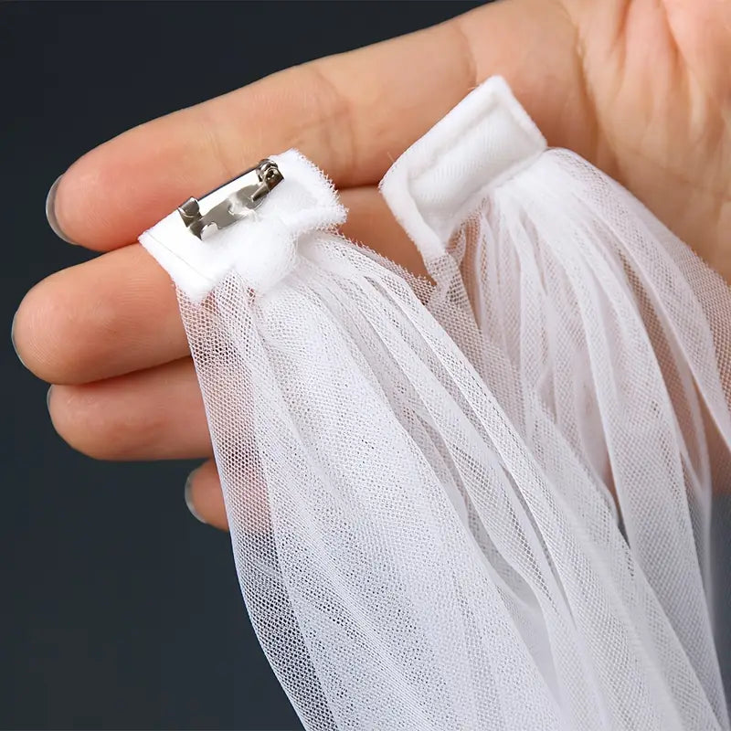 bridal wedding veil cape elegant tulle shawl with   lace trim polyamide yarn fabric hand wash long flowing sheer bridal accessory for romantic theme weddings details 9