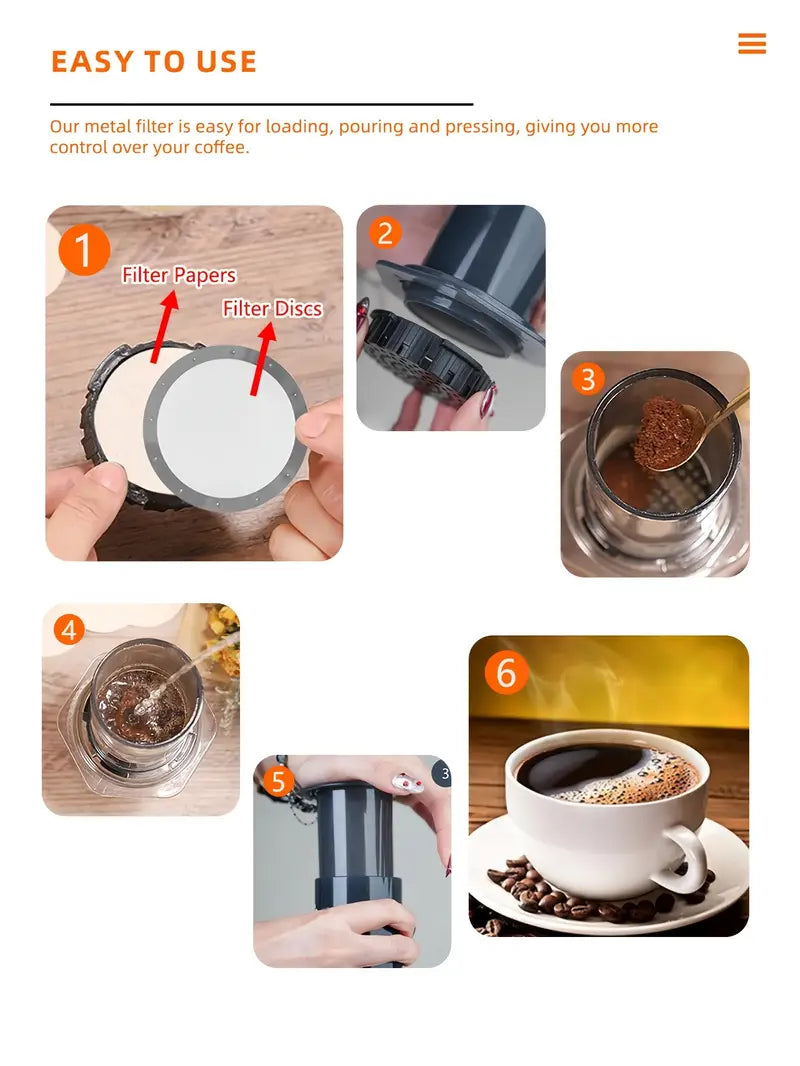   compatible stainless steel coffee filter with disposable paper filters reusable   espresso extraction for smooth   mesh filtration details 5