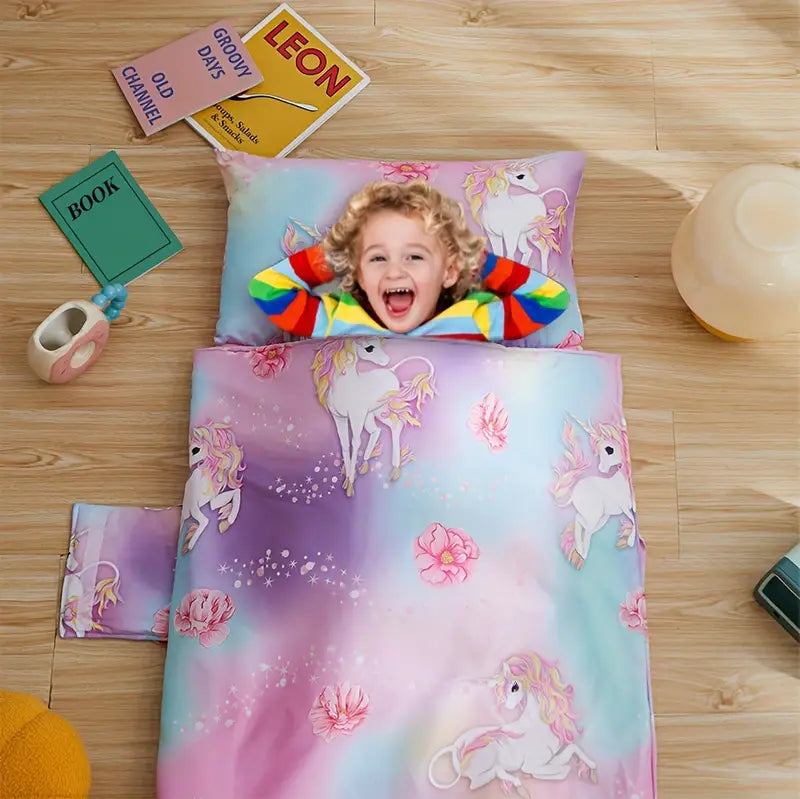 comfortable kids sleeping mat with removable   for preschool daycare travel soft microfiber 3 6 years halloween christmas gift details 6
